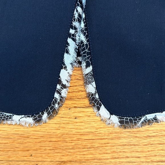 Escada Fitted Black Jacket with Chiffon Floral Fringe Sz 44 / 10 US - Picture 6 of 9